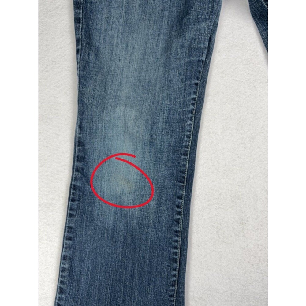 Levi's 515 Bootcut Jeans Women's 12M (32x30) Dark Wash Flap Pockets Western Y2K - Picture 10 of 13